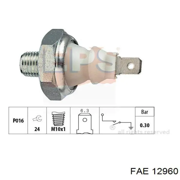 Датчик давления масла 12960 FAE