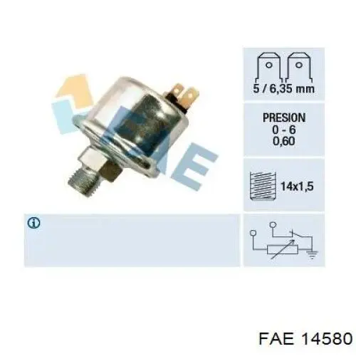 Манометры (указатель давления масла) FAE 14580 цена, от 48.45 USD