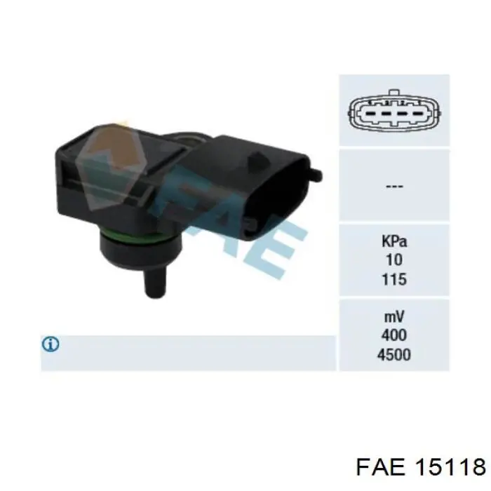 Датчик абсолютного давления в коллекторе FAE 15118 цена, от 31.78 USD