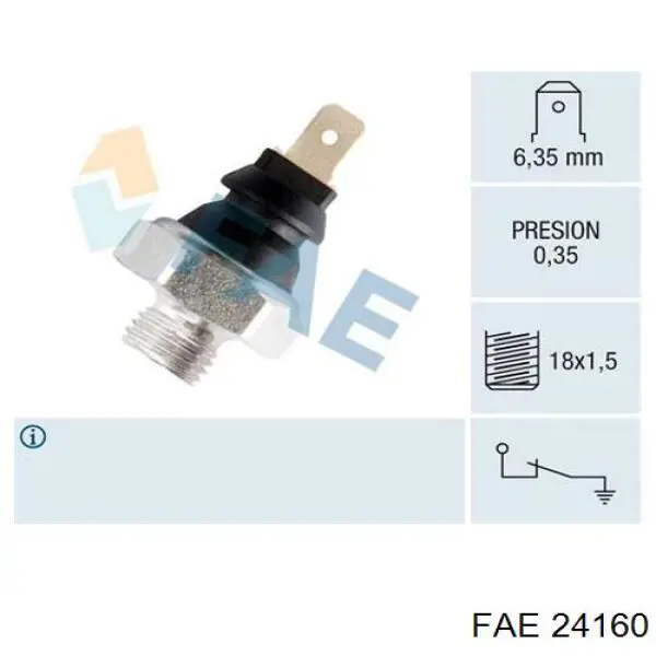 Датчик включения стопсигнала 24160 FAE