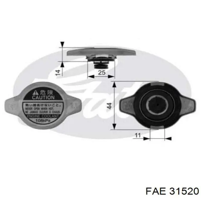 31520 FAE датчик температуры охлаждающей жидкости