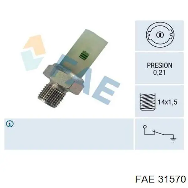 Датчик температуры охлаждающей жидкости 31570 FAE