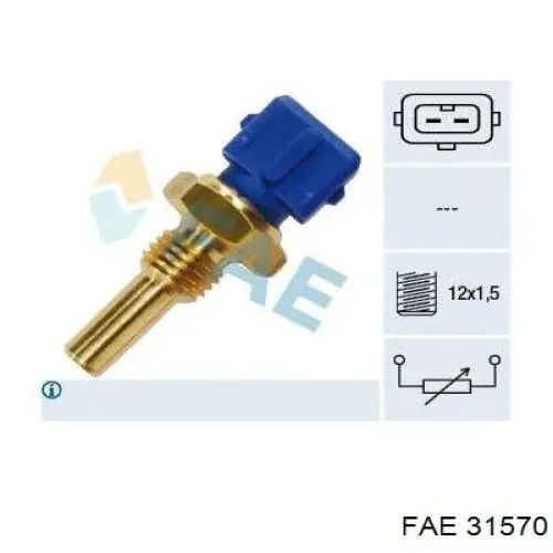 Купить 31570 FAE Термодатчик охлаждающей жидкости