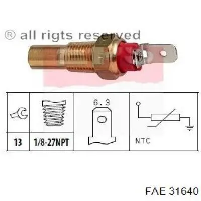 XM3410884AA Ford Термовыключатель