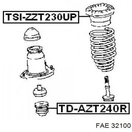 Sensor de temperatura del refrigerante 32100 FAE