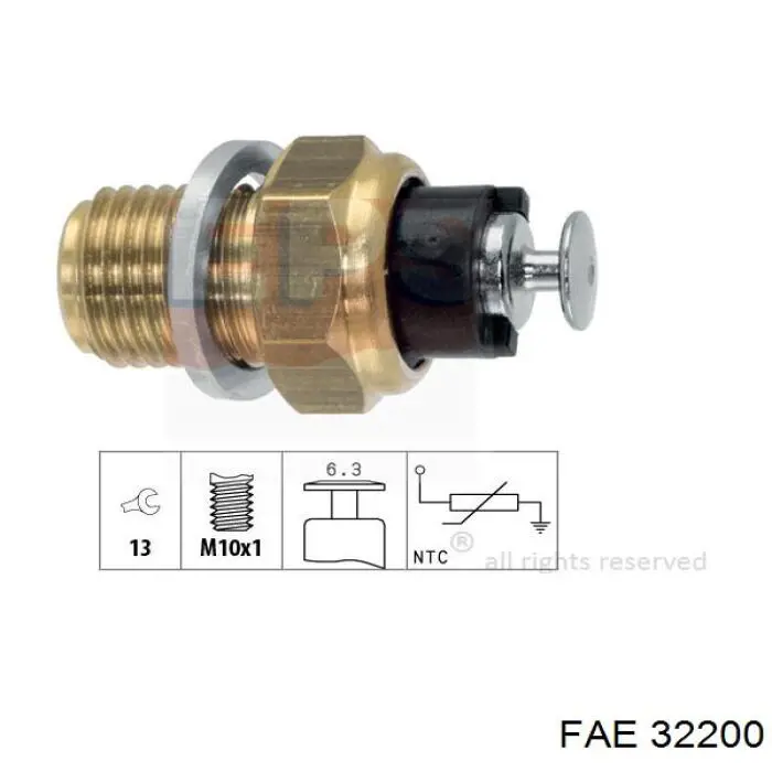 Купить 32200 FAE Датчик температуры масла двигателя