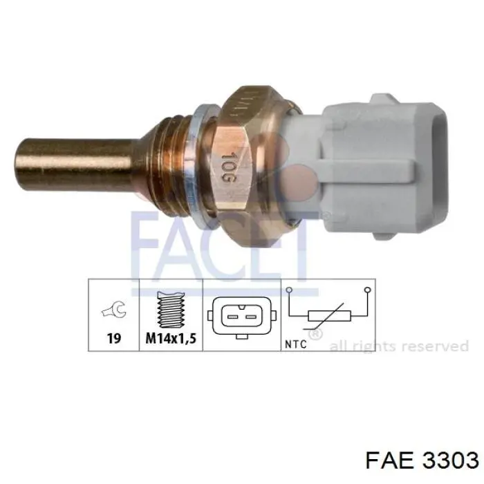 Датчик температуры охлаждающей жидкости, на приборе 3303 FAE