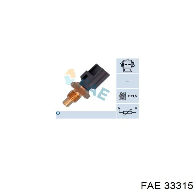 Sensor, temperatura combustible 33315 FAE