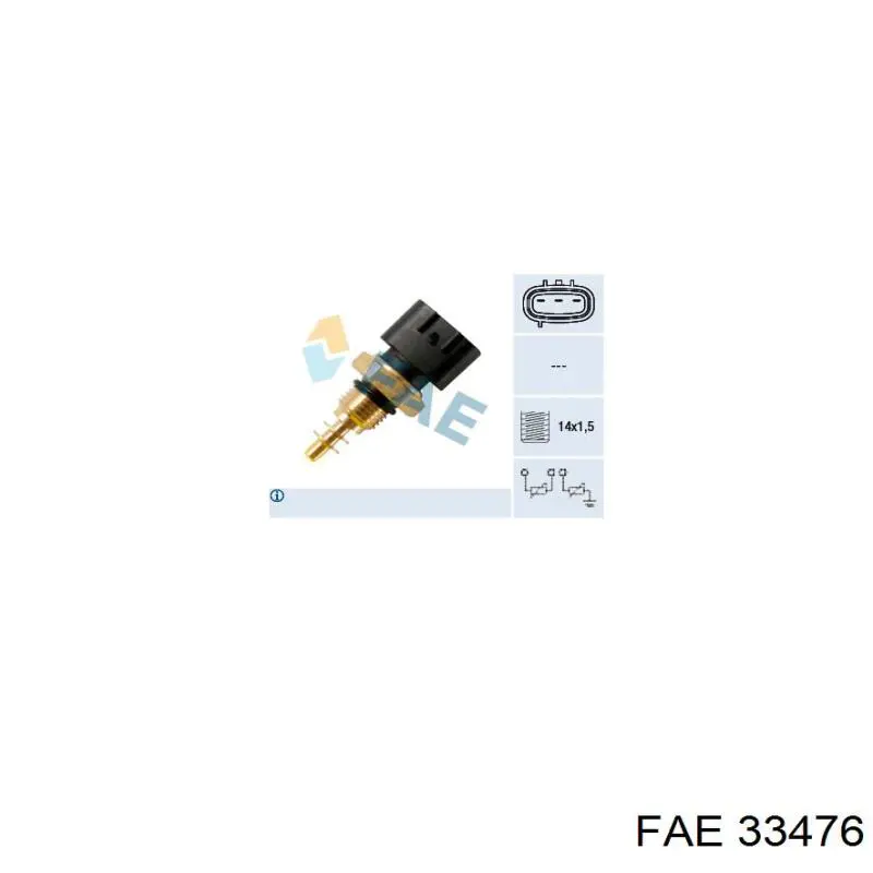 Sensor de temperatura del refrigerante 33476 FAE