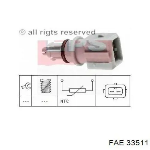 Датчик температуры наддува FAE 33511 цена, от 7.25 USD