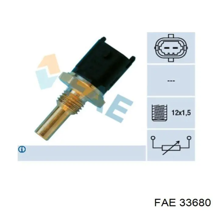 Датчик температуры охлаждающей жидкости FAE 33680