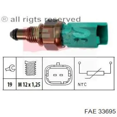 33695 FAE датчик температуры охлаждающей жидкости