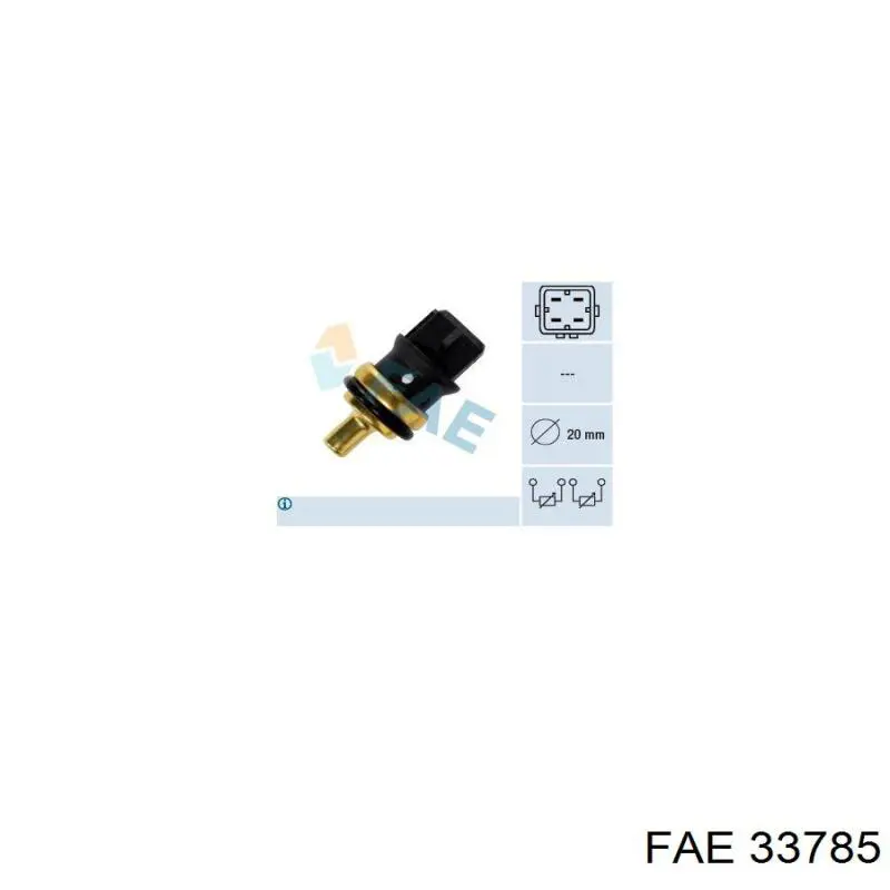 Sensor de temperatura del refrigerante 33785 FAE