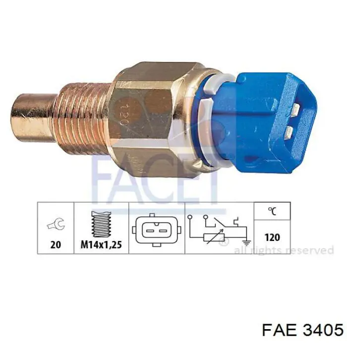 Датчик температуры охлаждающей жидкости 3405 FAE