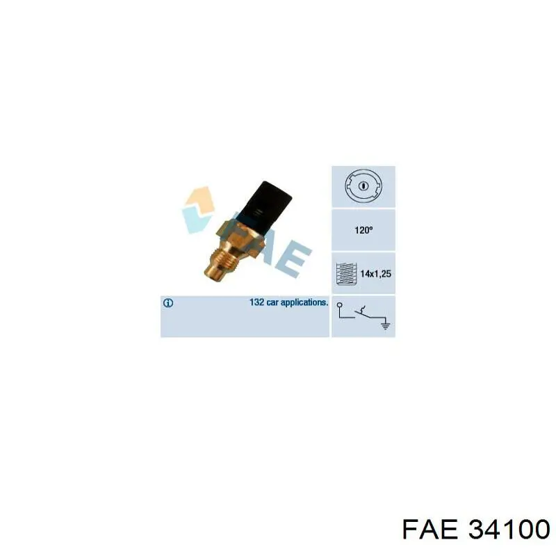 Купить 34100 FAE Термодатчик охлаждающей жидкости