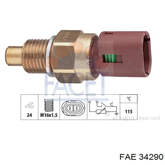 34290 FAE sensor de temperatura do fluido de esfriamento