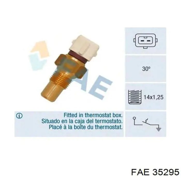 Датчик температуры охлаждающей жидкости 35295 FAE