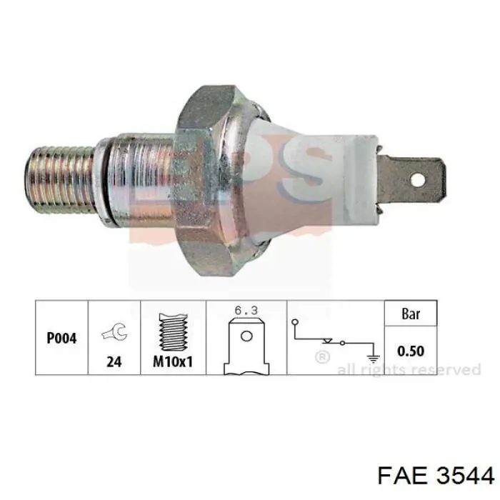 3544 FAE датчик температуры охлаждающей жидкости (включения вентилятора радиатора)
