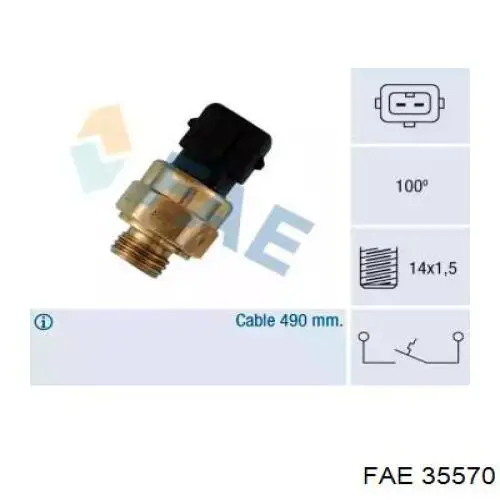 Датчик температуры охлаждающей жидкости 35570 FAE