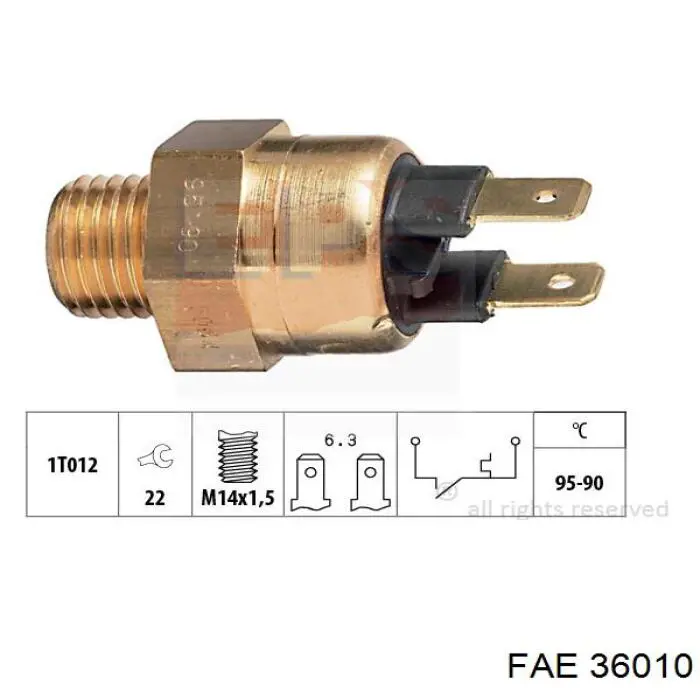 Датчик температуры радиатора FAE 36010 цена, от 11.40 USD