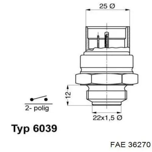 Датчик температуры радиатора FAE 36270 цена, от 8.38 USD