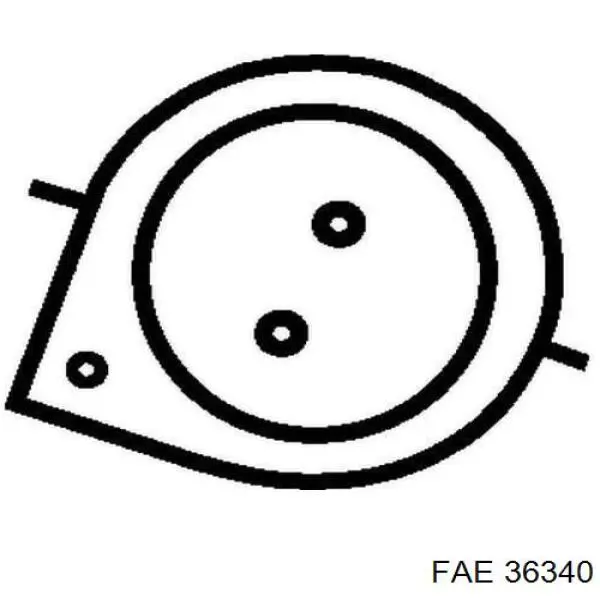 Sensor, temperatura del refrigerante (encendido el ventilador del radiador) 36340 FAE