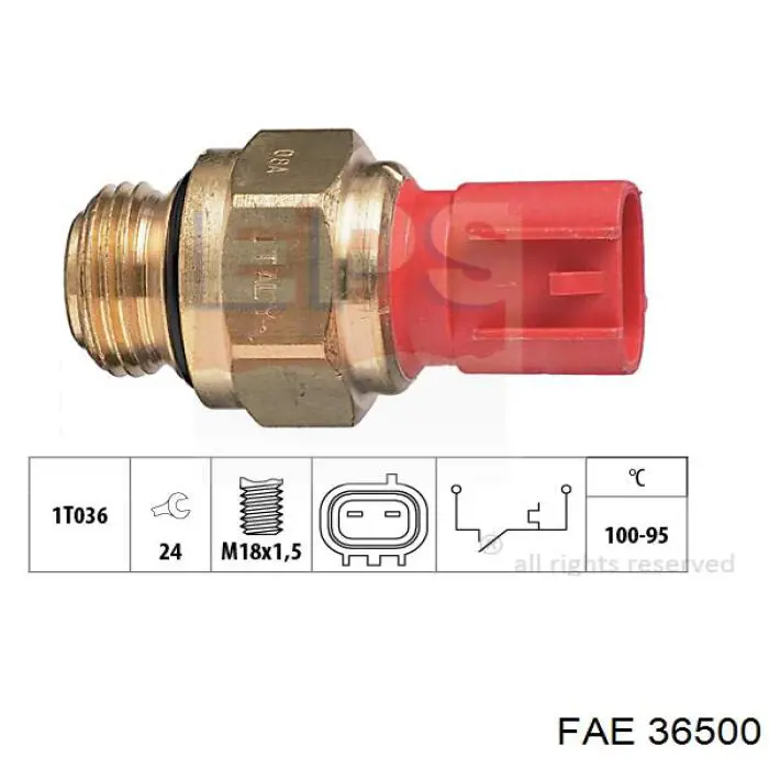Датчик включения вентилятора радиатора 36500 FAE