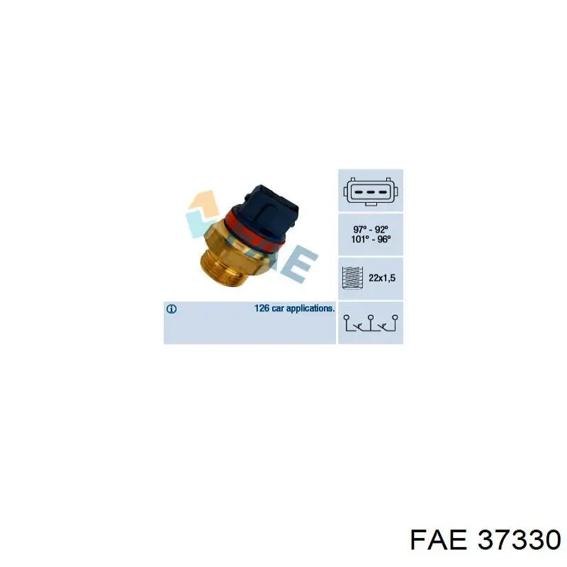 Купить 37330 FAE Датчик включения вентилятора радиатора 