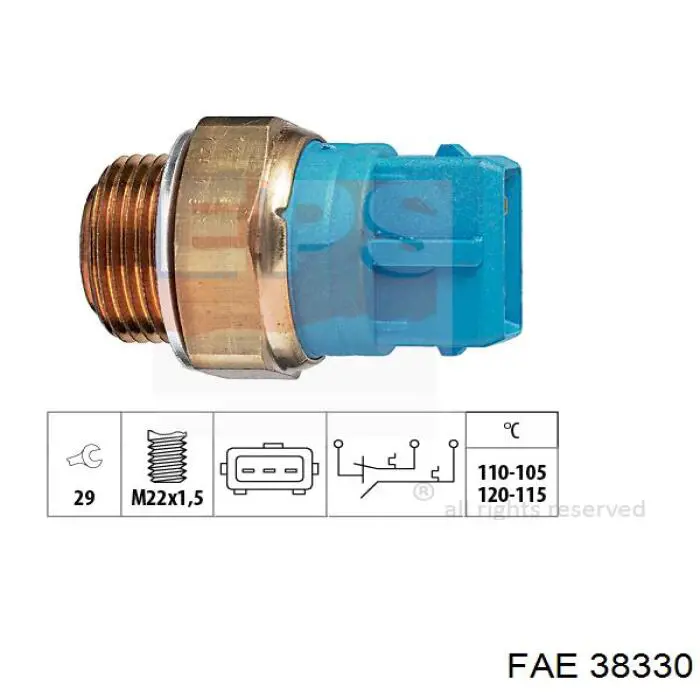 Датчик температуры радиатора FAE 38330 цена, от 14.21 USD