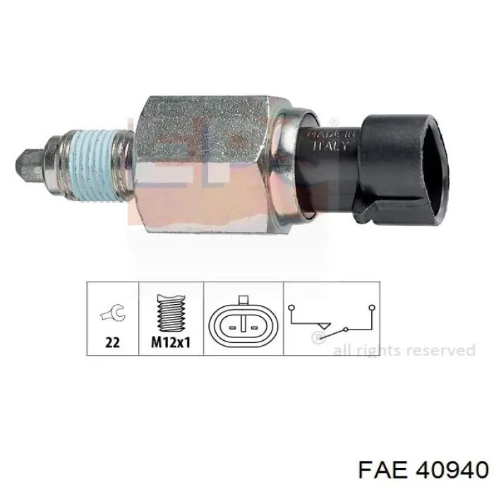 40940 FAE Датчик включения фонарей заднего хода
