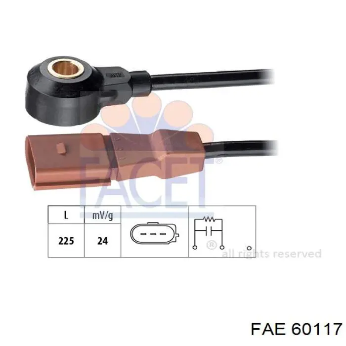 Sensor de detonaciones 60117 FAE