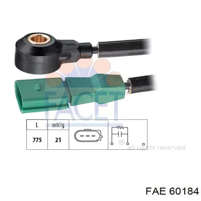 Sensor de detonaciones 60184 FAE