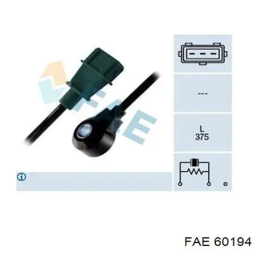 Датчик детонации FAE 60194