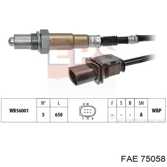 Датчик кислорода до катализатора 75058 FAE