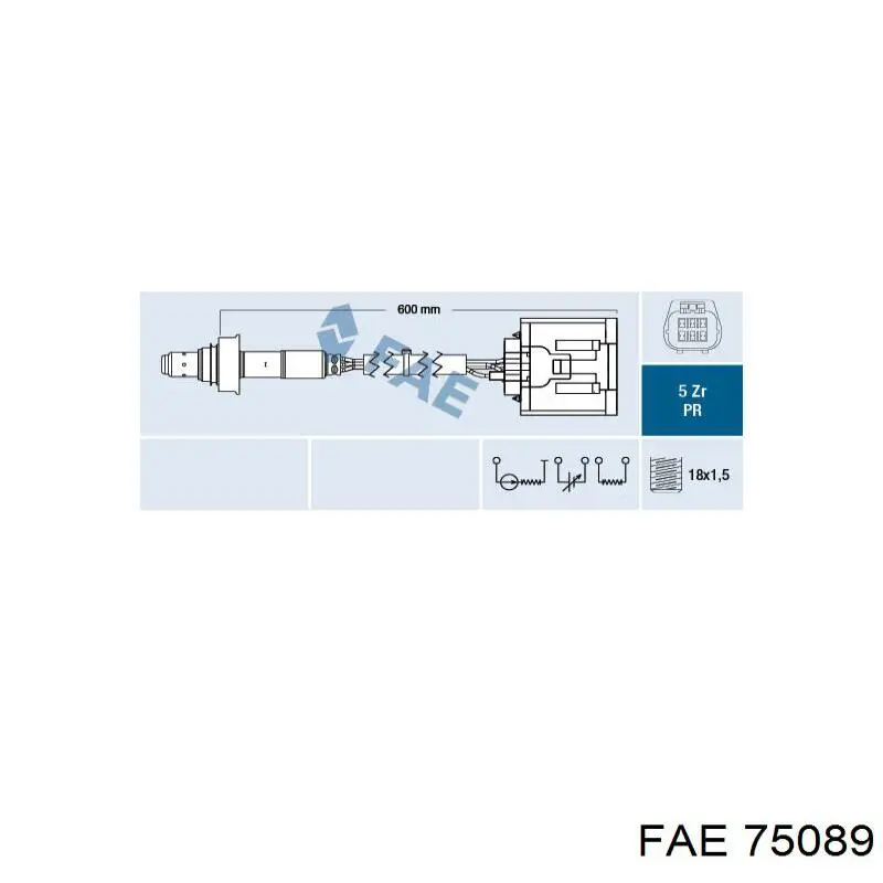 75089 FAE лямбда-зонд, датчик кислорода до катализатора