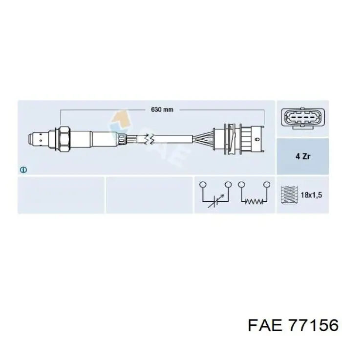 77156 FAE лямбда-зонд, датчик кислорода до катализатора