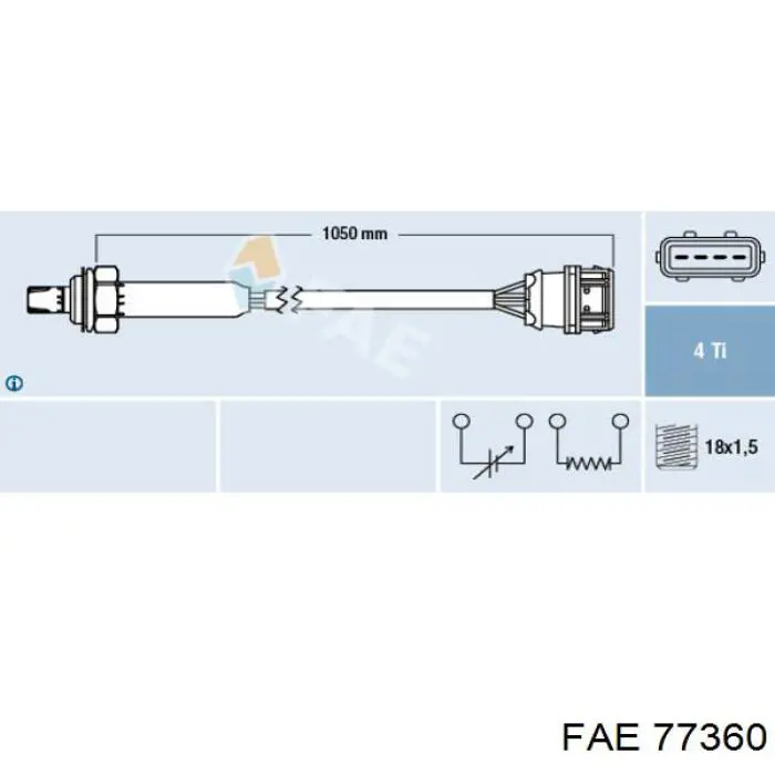 Датчик кислорода до катализатора 77360 FAE