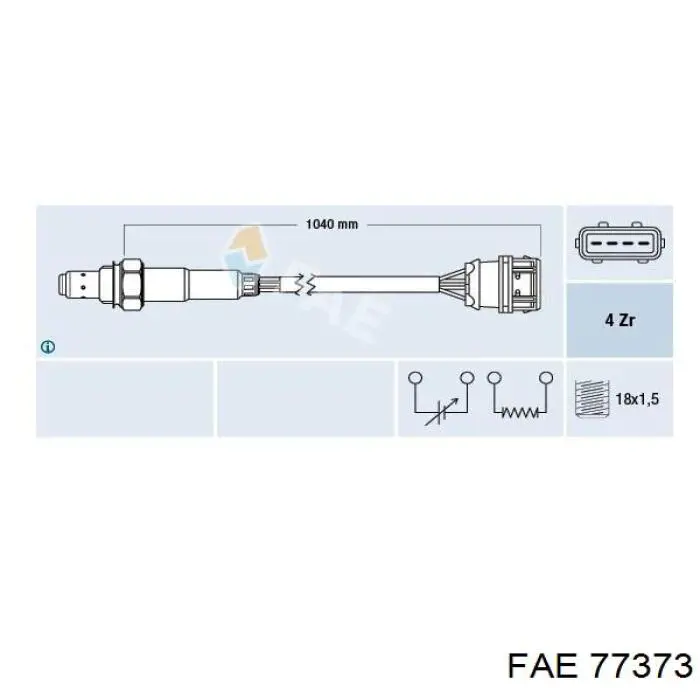 Датчик кислорода до катализатора 77373 FAE