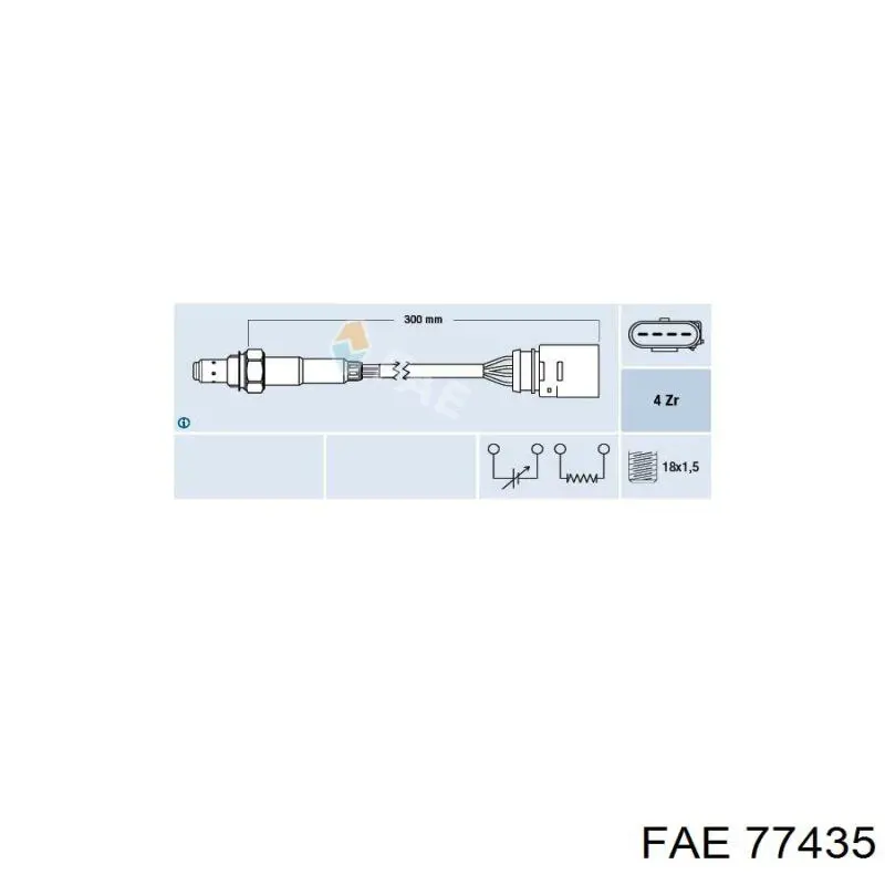Sonda Lambda Sensor De Oxigeno Post Catalizador 77435 FAE