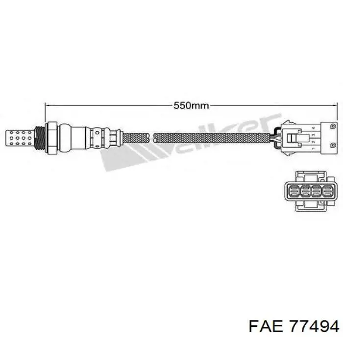 Sonda Lambda Sensor De Oxigeno Para Catalizador 77494 FAE
