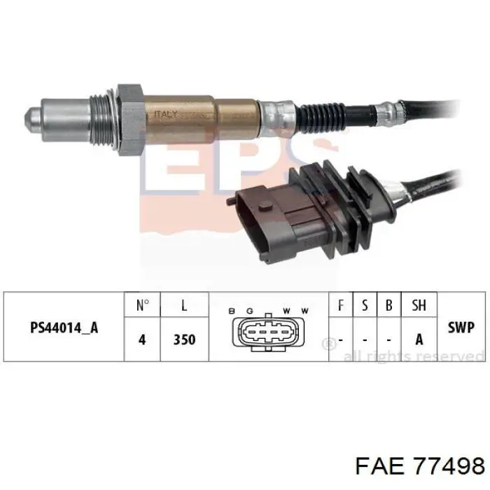 Датчик кислорода после катализатора 77498 FAE