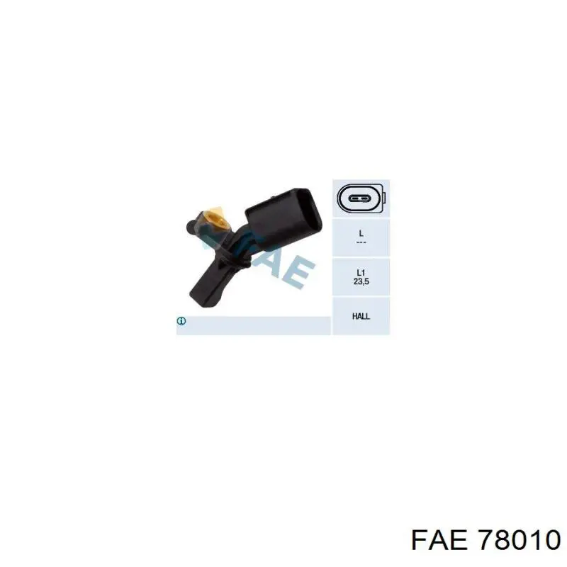 Sensor ABS trasero derecho 78010 FAE