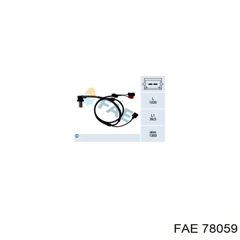 Датчик АБС (ABS) передний 78059 FAE