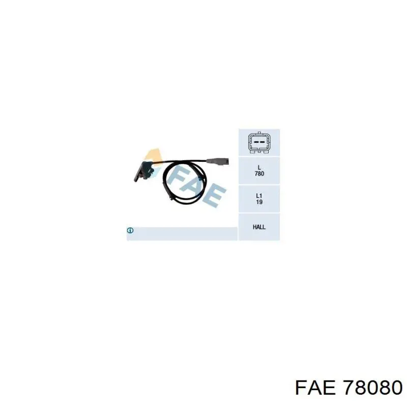 78080 FAE датчик абс (abs задний)