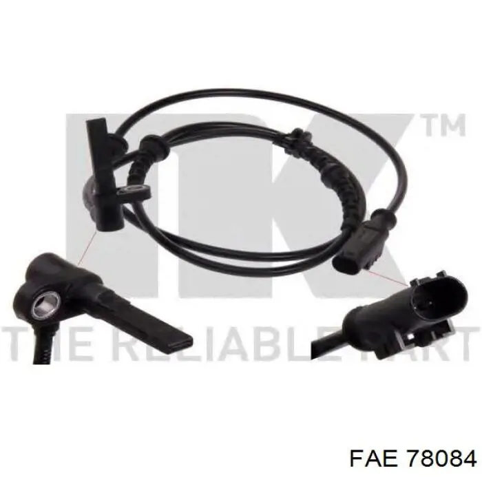 Датчик ABS передний FAE 78084