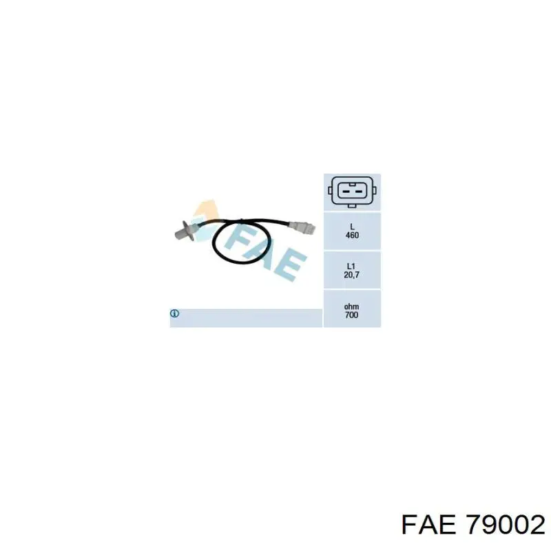 Sensor de posición del cigüeñal 79002 FAE