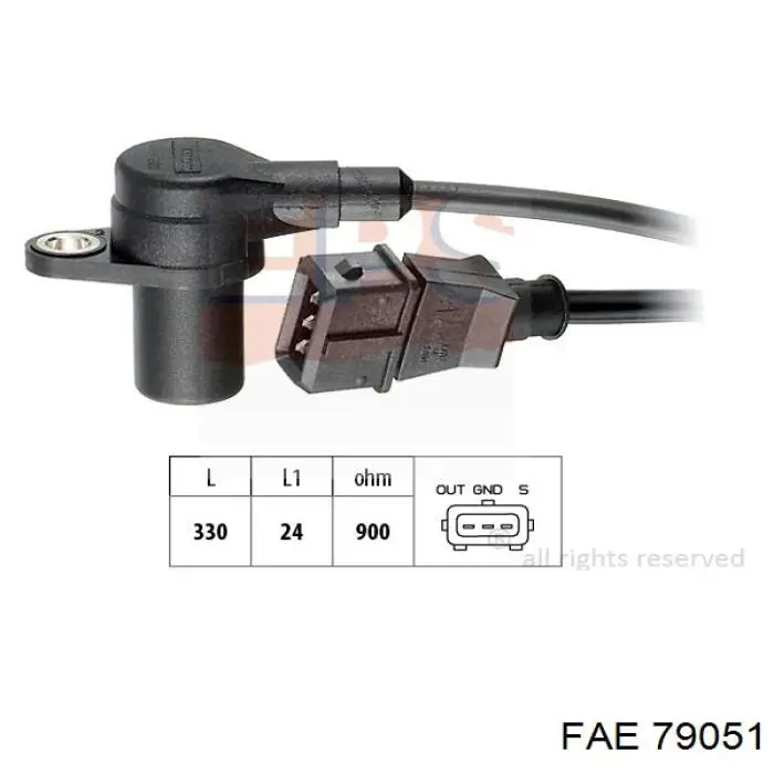 Sensor de posición del cigüeñal 79051 FAE