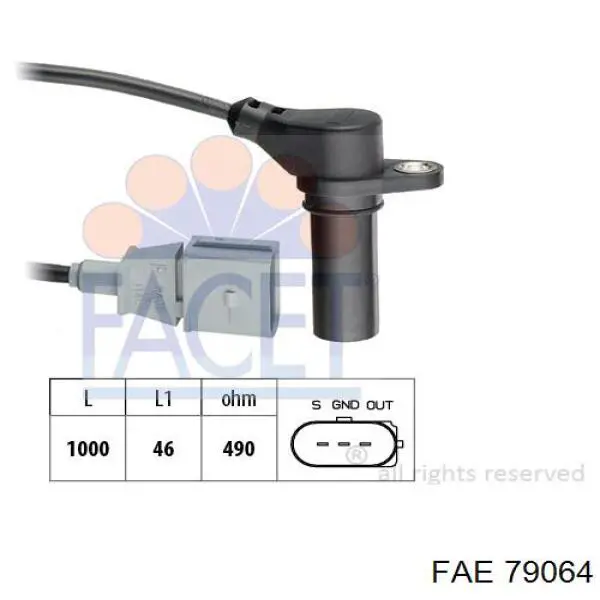 Датчик положения коленчатого вала FAE 79064 цена, от 23.59 USD