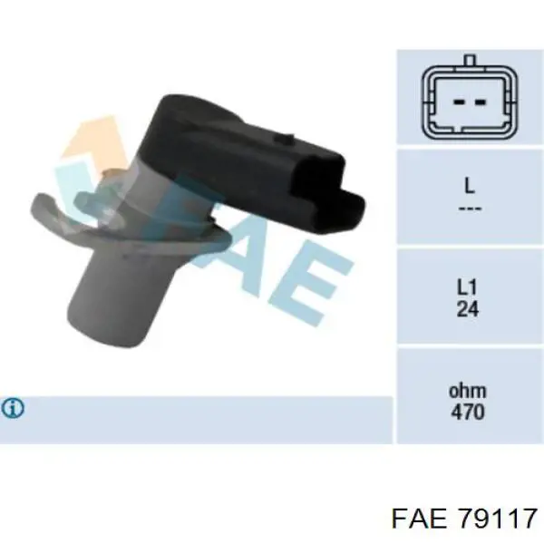 Sensor de posición del cigüeñal 79117 FAE