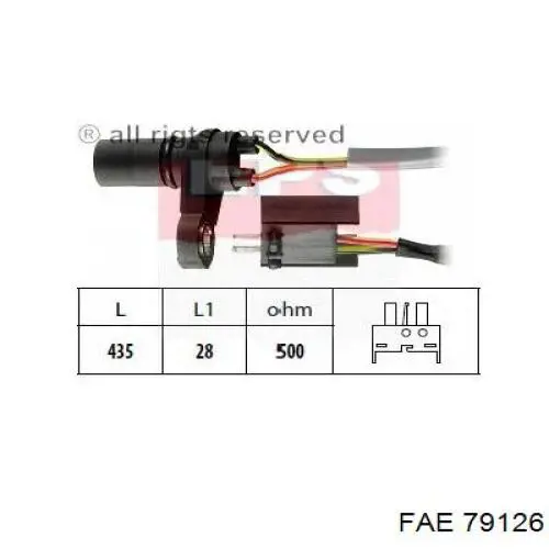 Купить 79126 FAE Датчик скорости вращения вала АКПП